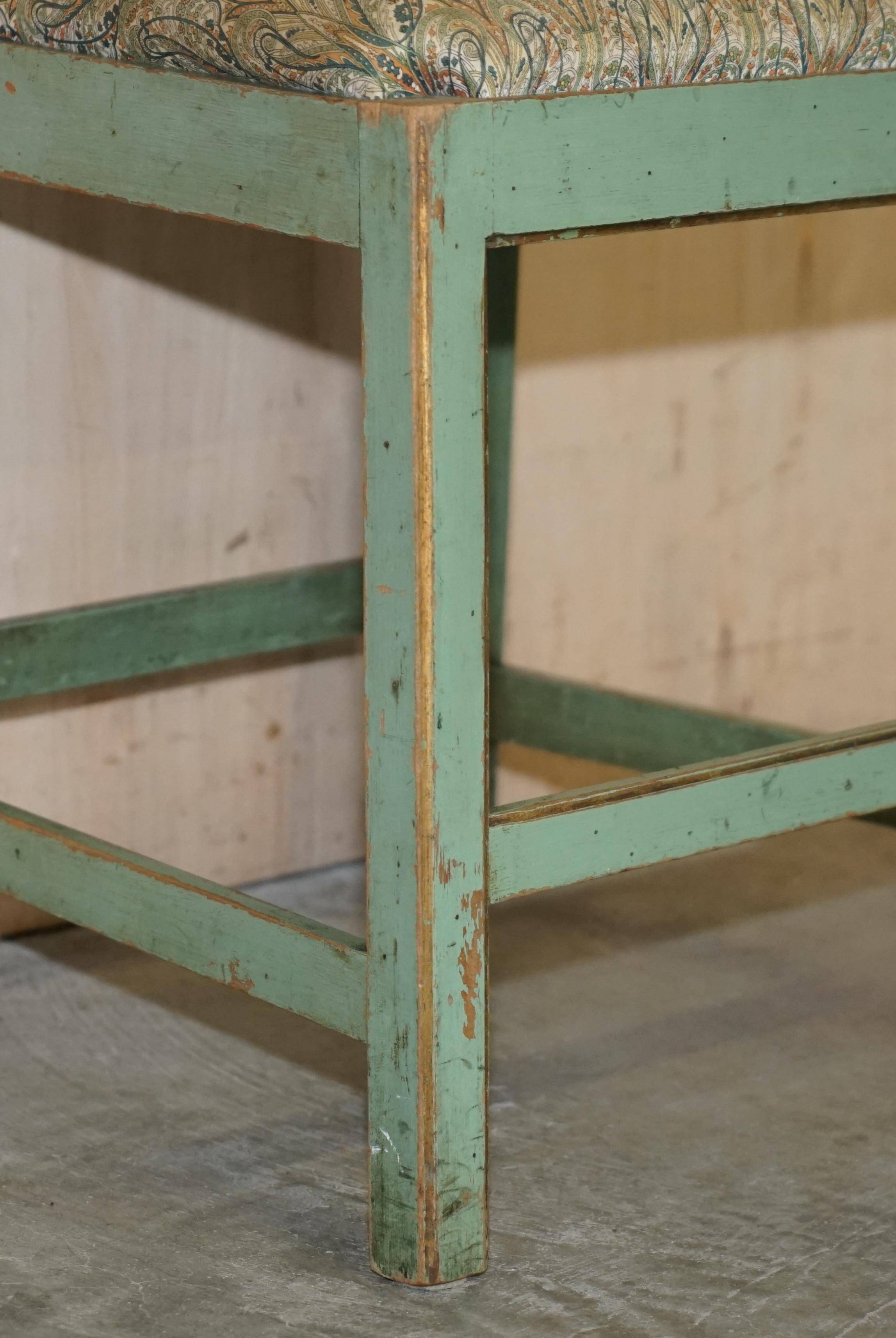 Pair of antique French chairs with original paint.