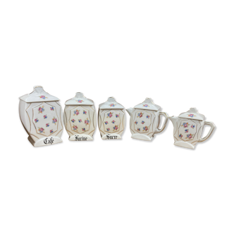 Set 5 ceramic pots