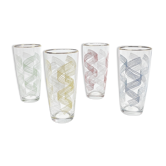 Verres sérigraphiés graphiques 50's