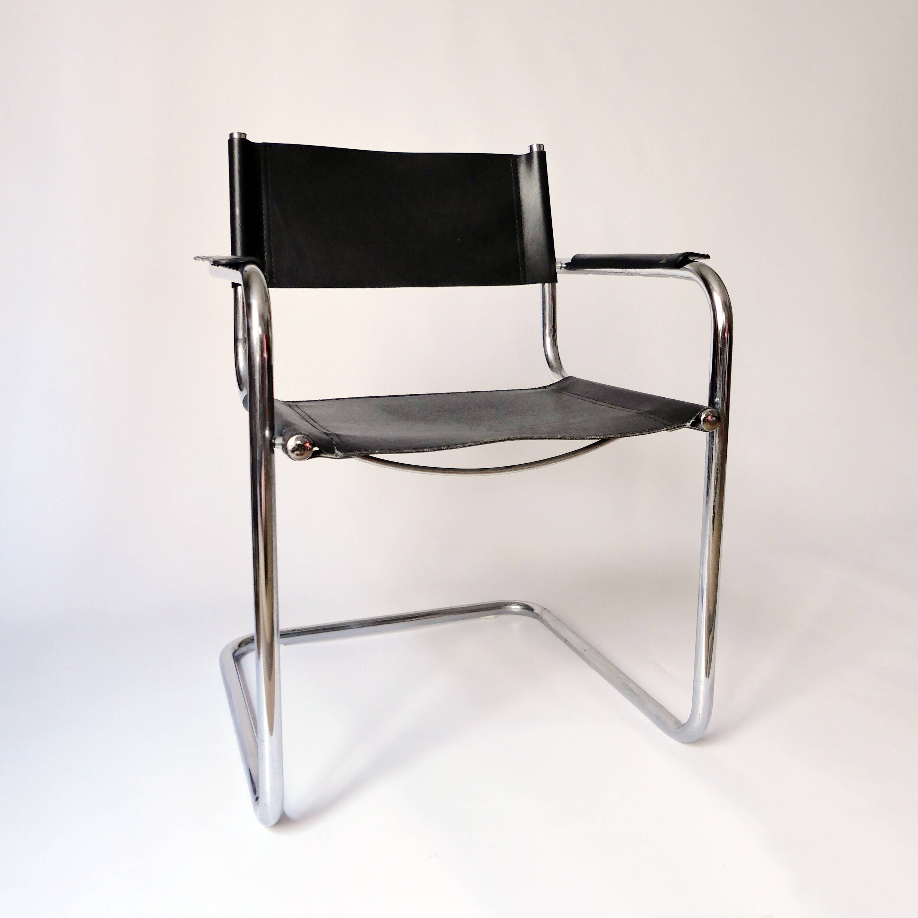 Marcel Breuer 1960 vintage leather armchair chair