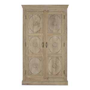 Armoire mangue 125x43x214 - naturel