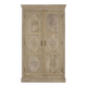 Mango wood cabinet 125x43x214 natural carving