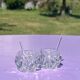 Set - 2 pieces salt shakers with crystal spoon