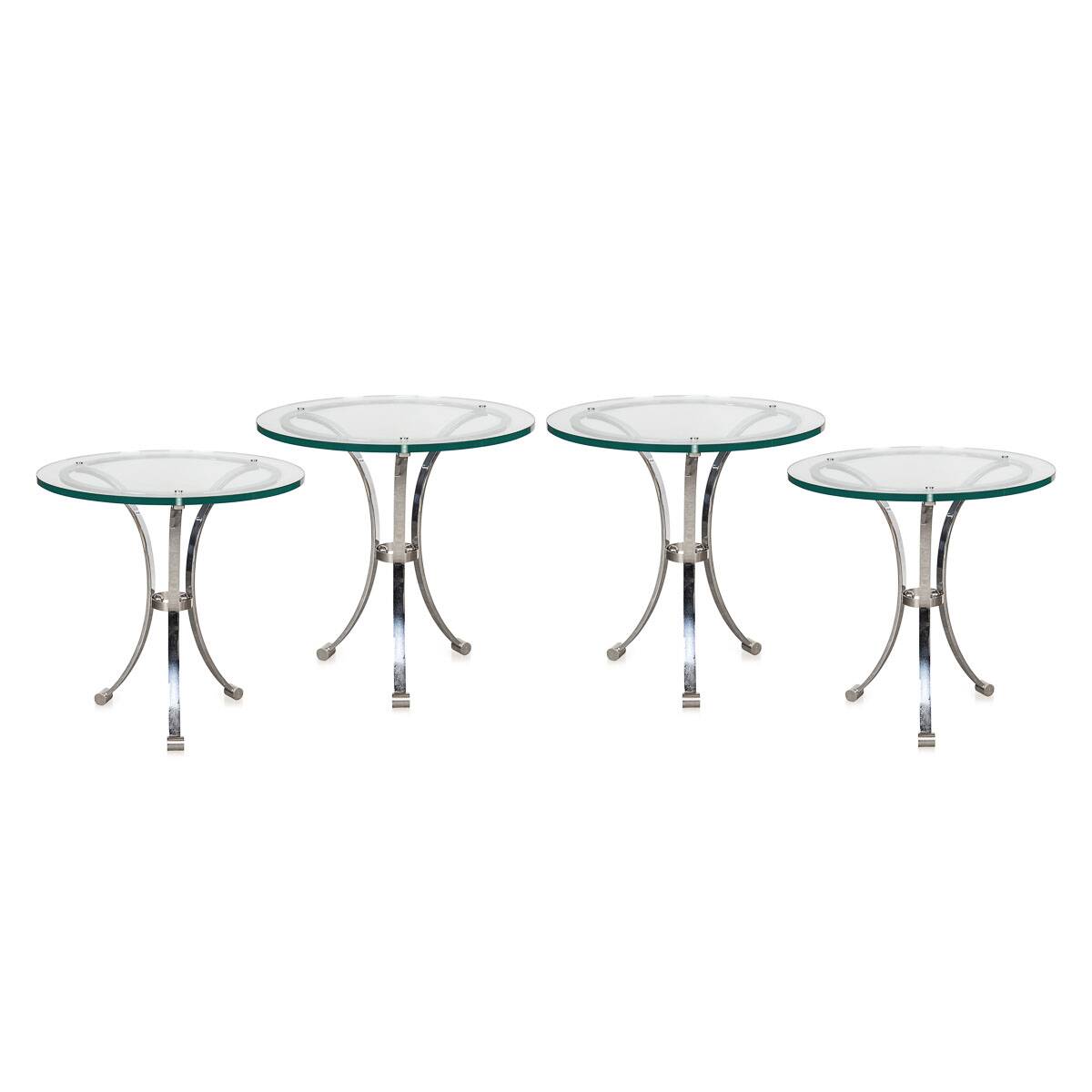 A set of four bar tables from the waldorf hotel, new york c.1940