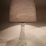 Mid-century Swedish crystal table lamps from Orrefors by Carl Fagerlund.