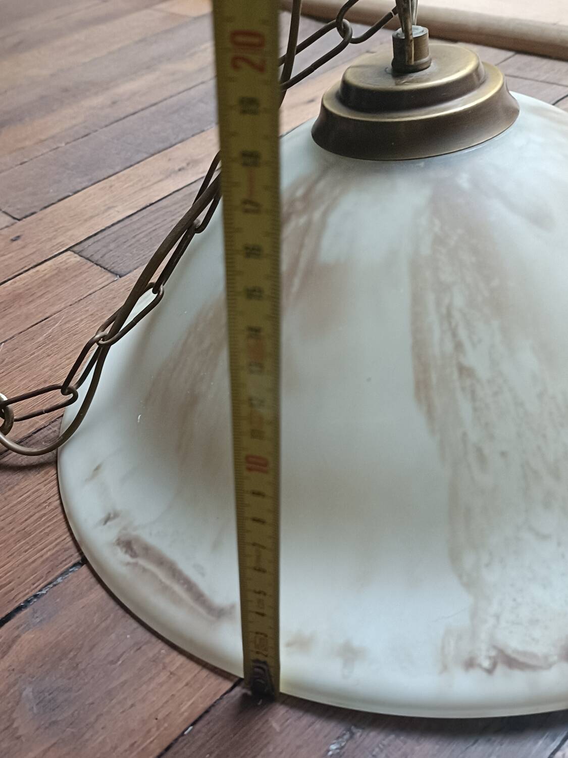 Art Deco style pendant light with marbled glass