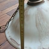 Art Deco style pendant light in marbled glass
