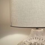 Vintage carved stone lamp