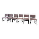 Set of six Belgian dining chairs