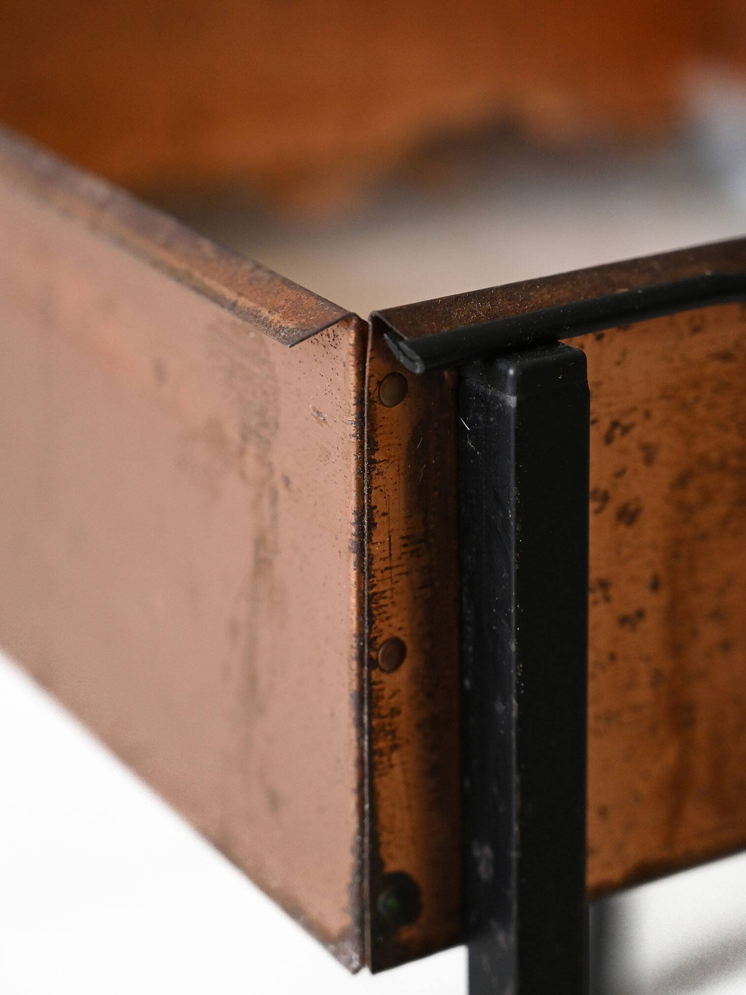 Vintage metal planter