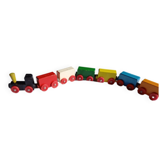 Wooden train 6 wagons