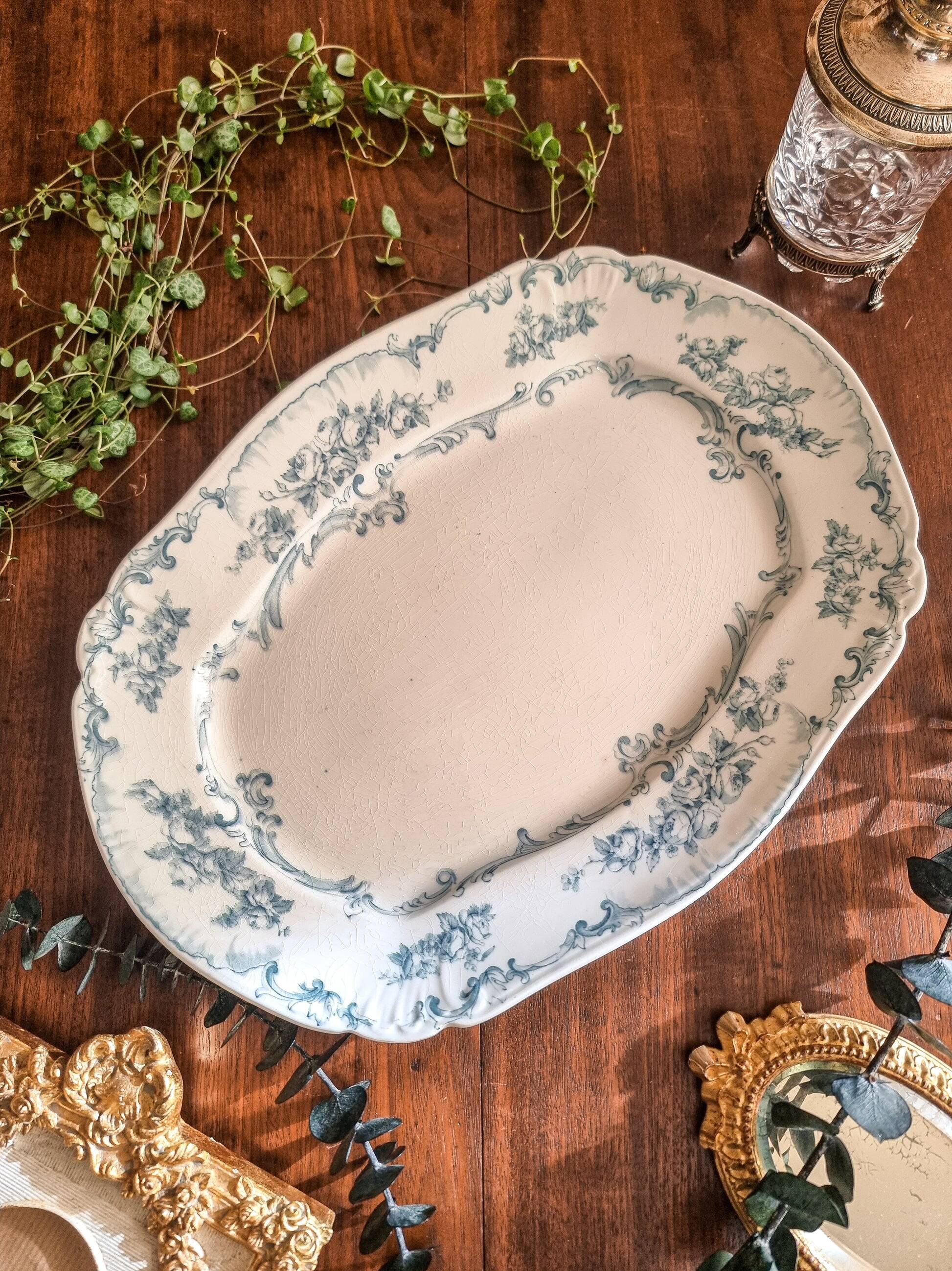 Rectangular plate in semi-porcelain