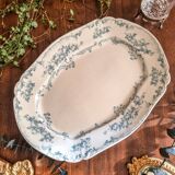 Rectangular plate in semi-porcelain