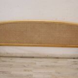 Bamboo and Vienna Straw Double Bed, 1980s