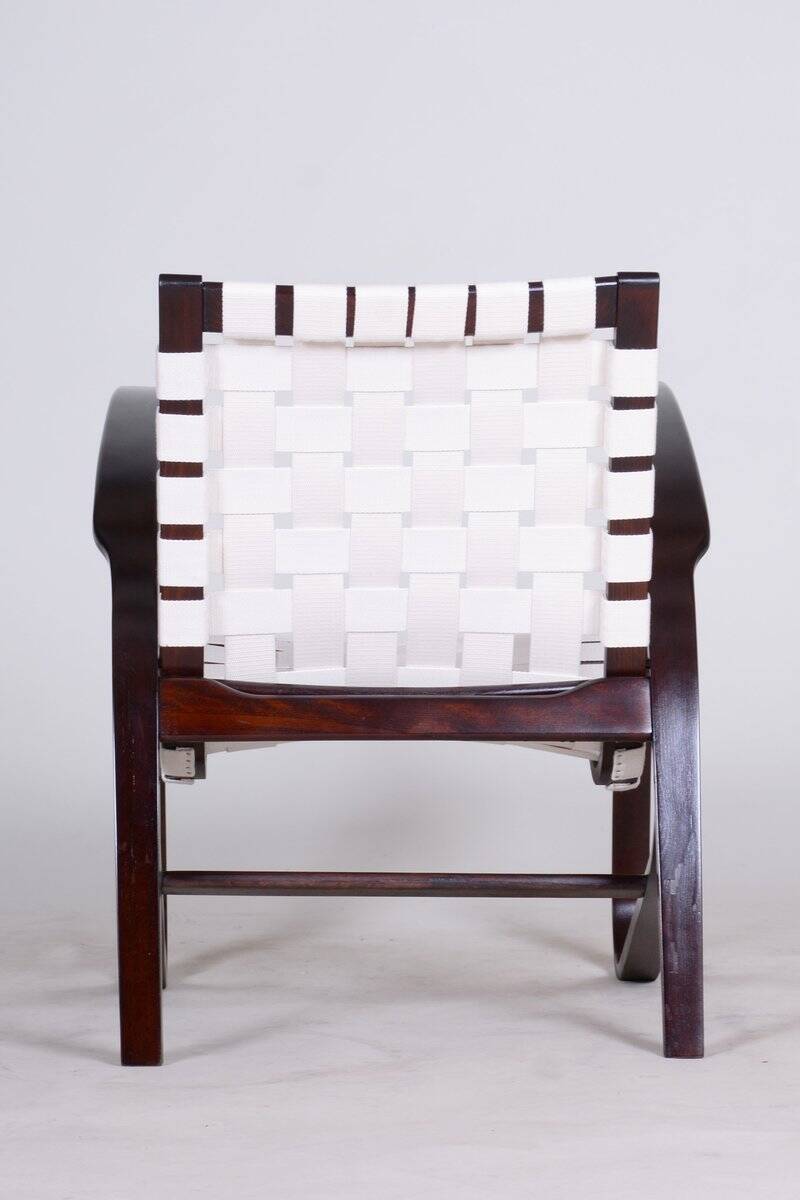 Vintage Art Deco Armchair in Beech by Jan Vaněk, Czech, 1930s