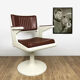 Space-Age vintage hairdresser's chair in resin and skai