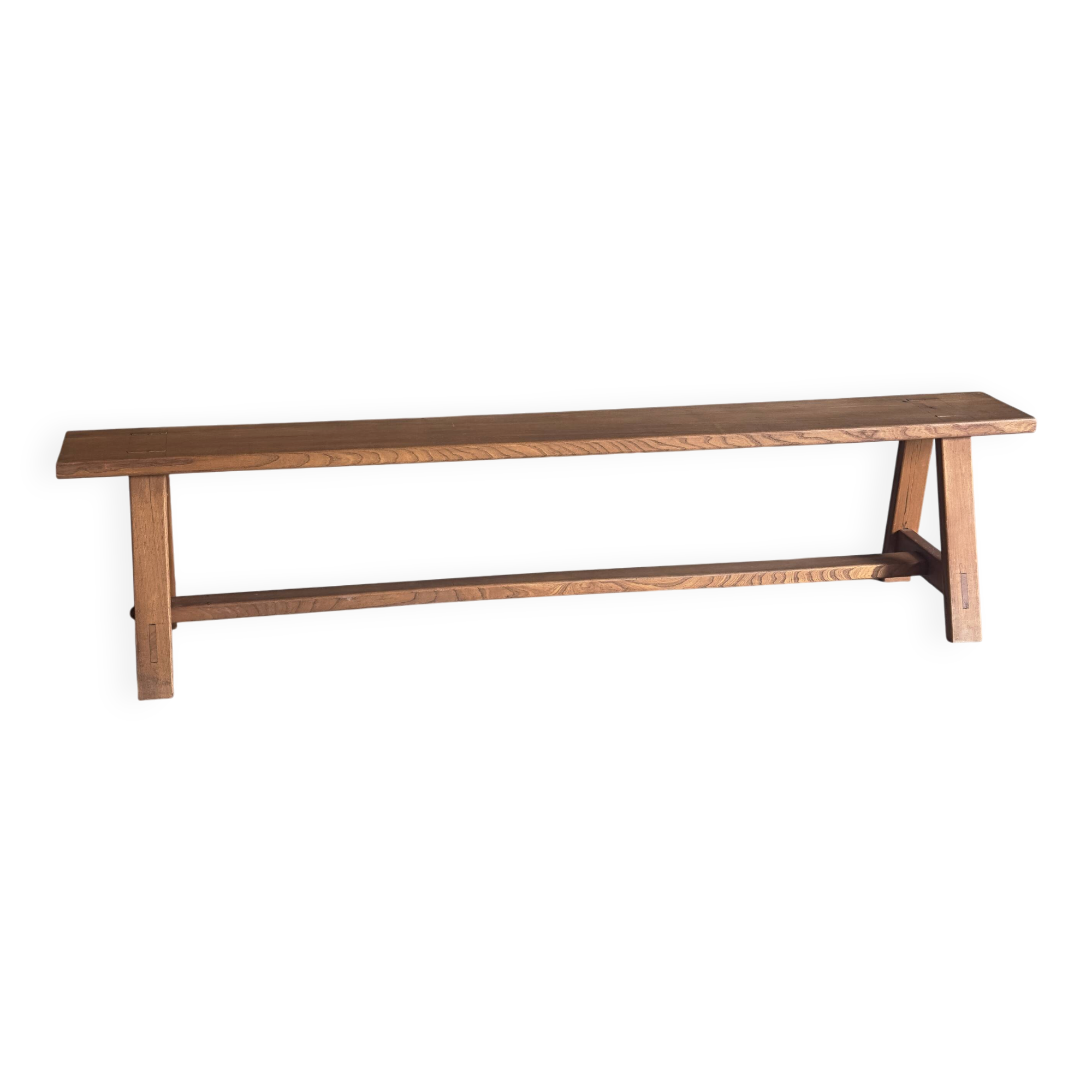 Large solid wood bench