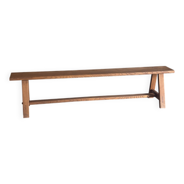 Large solid wood bench