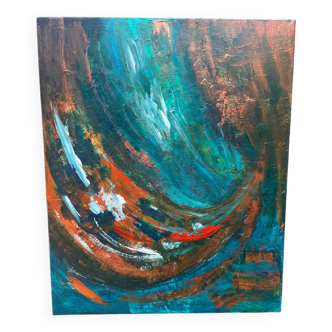 Signed vintage contemporary painting