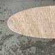 Oval travertine coffee table