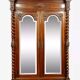Renaissance hunting lodge bookcase in solid walnut