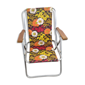 Foldable chair camping vintage Pouch DDR floral decoration