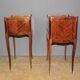 Pair of Louis XV style bedside tables in marquetry, 20th century.