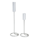 Set of metal candlesticks, Danish design, 1970s, made in Denmark
