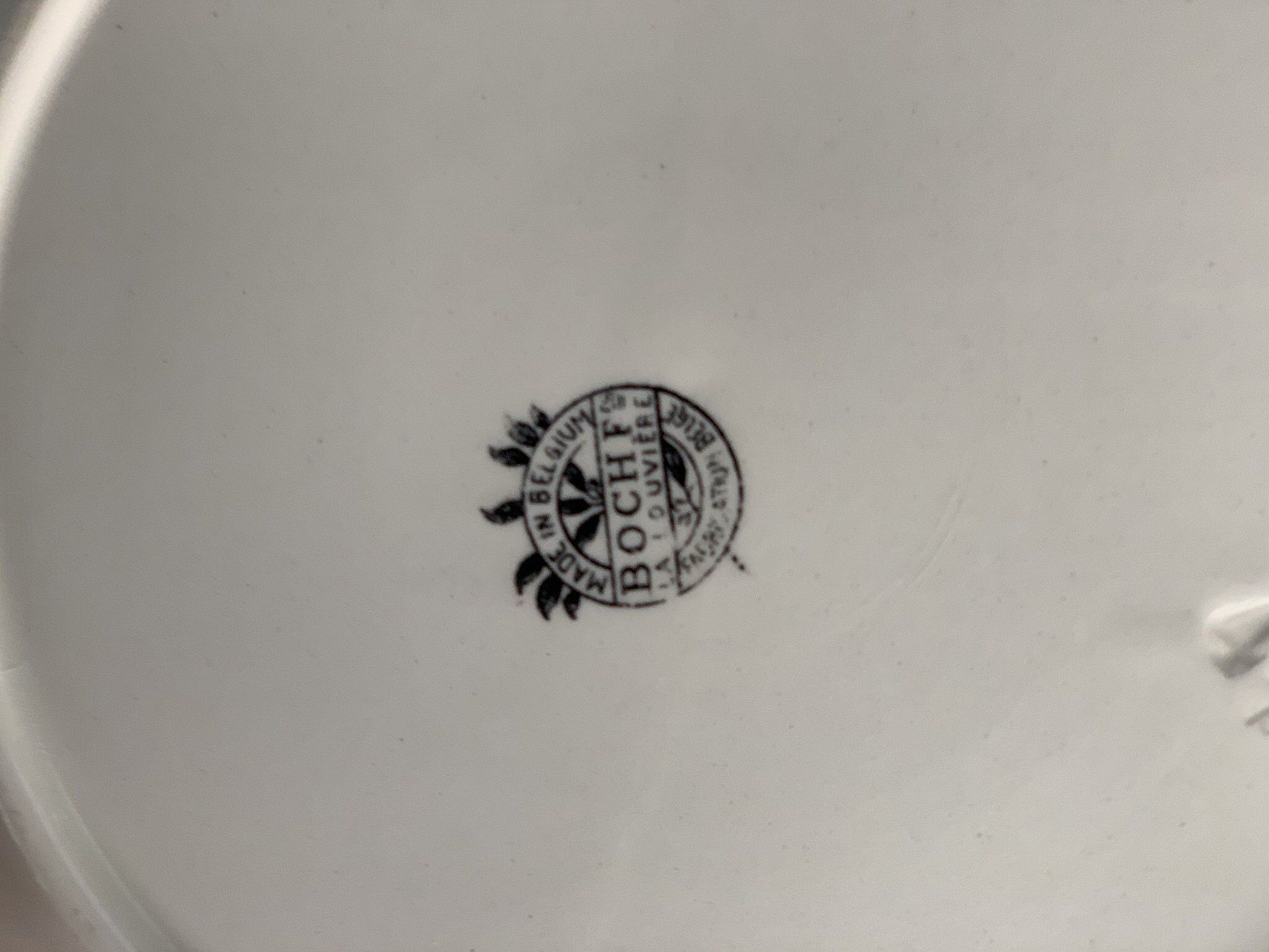 Boch La Louvière hollow earthenware plate