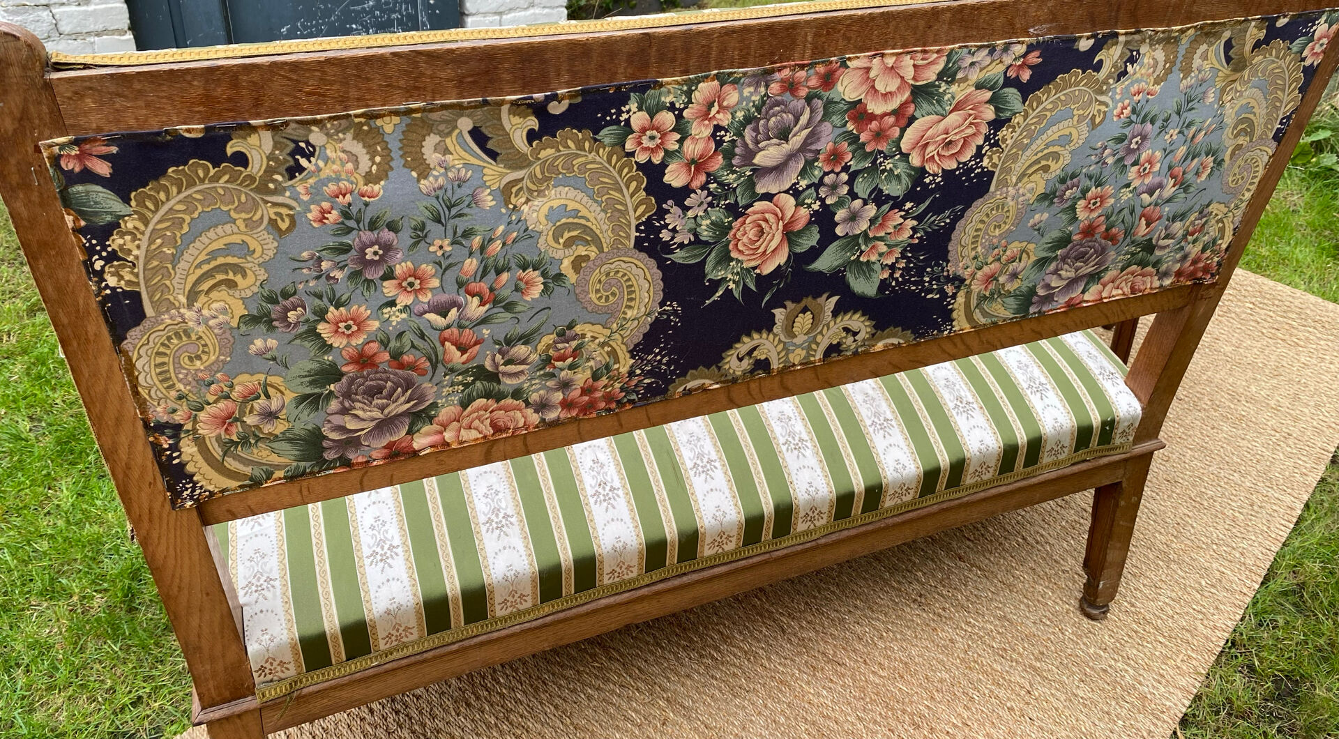 Antique Directoire style salon (2-seater bench + chair)