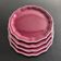 Set of 4 Provençal burgundy plates