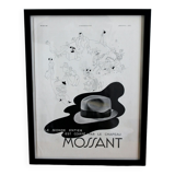 Mossant hat - pub shop poster 1930