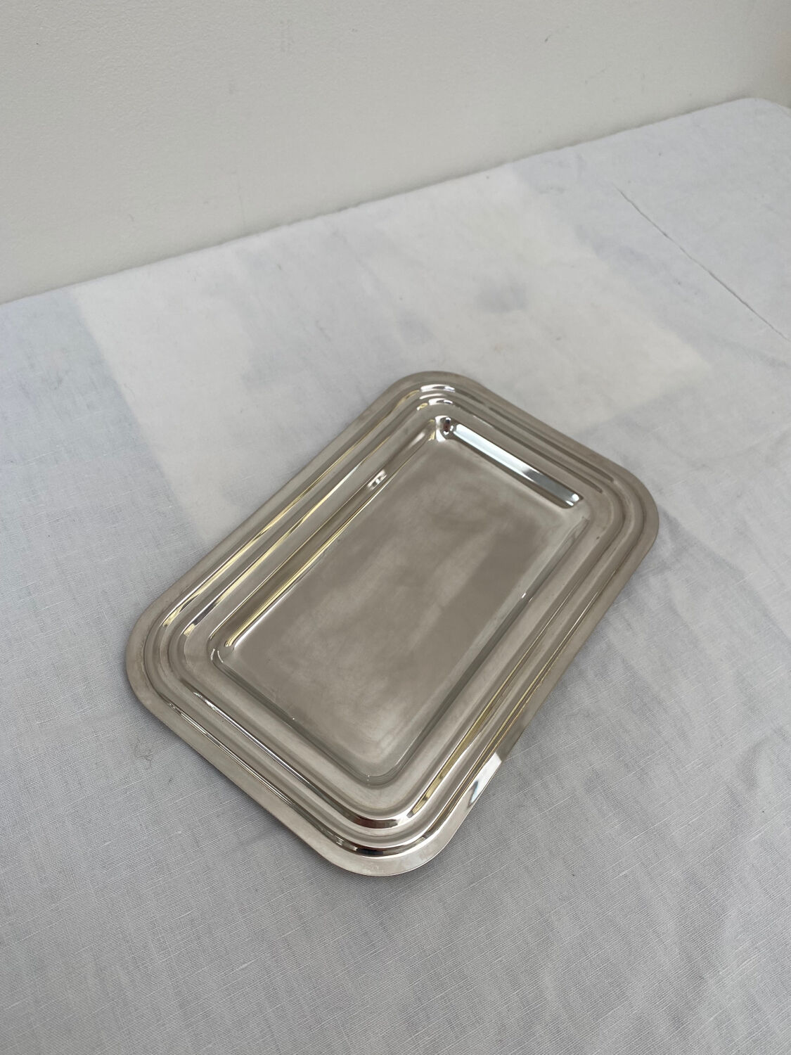 Silver metal dish
