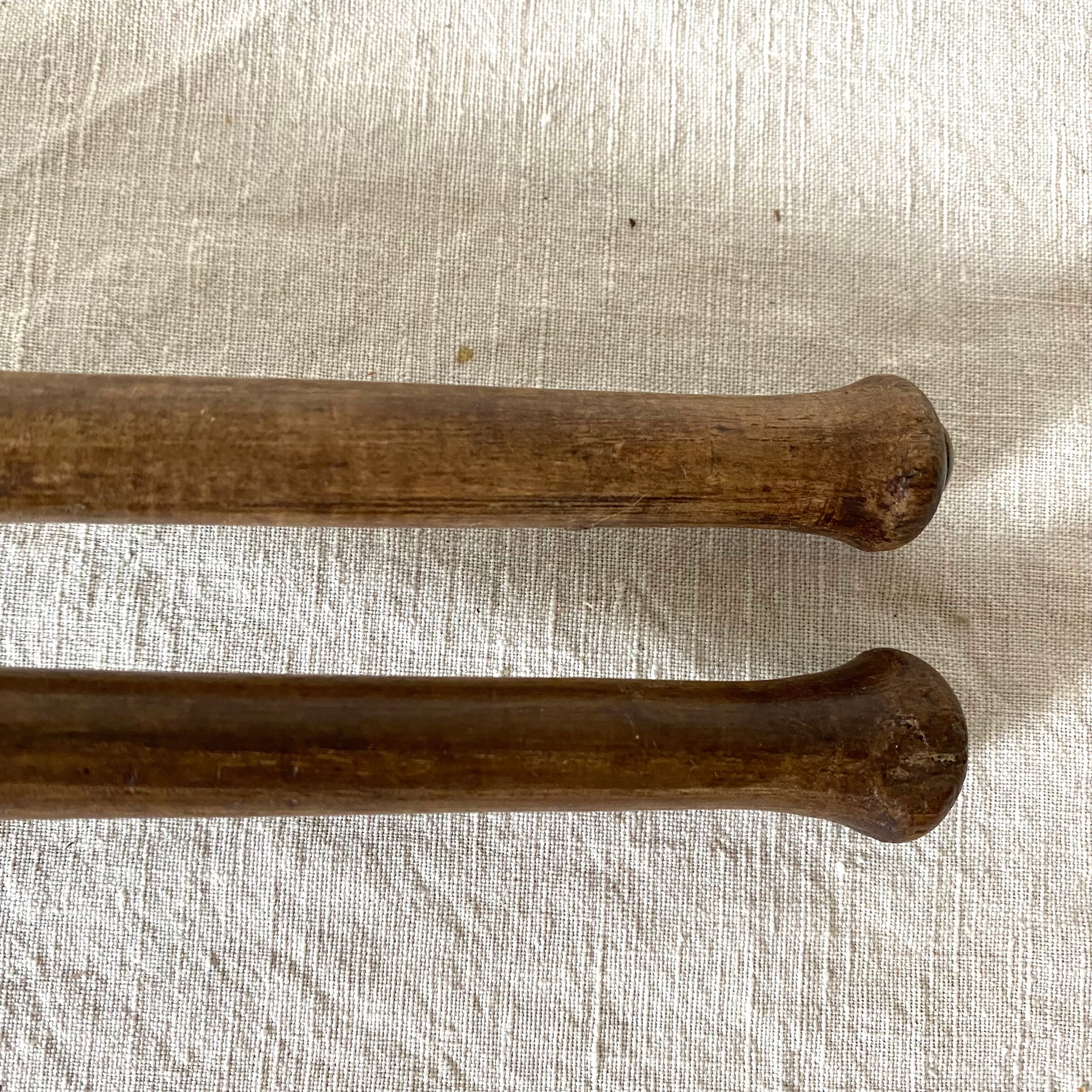 Turned wooden towel rack