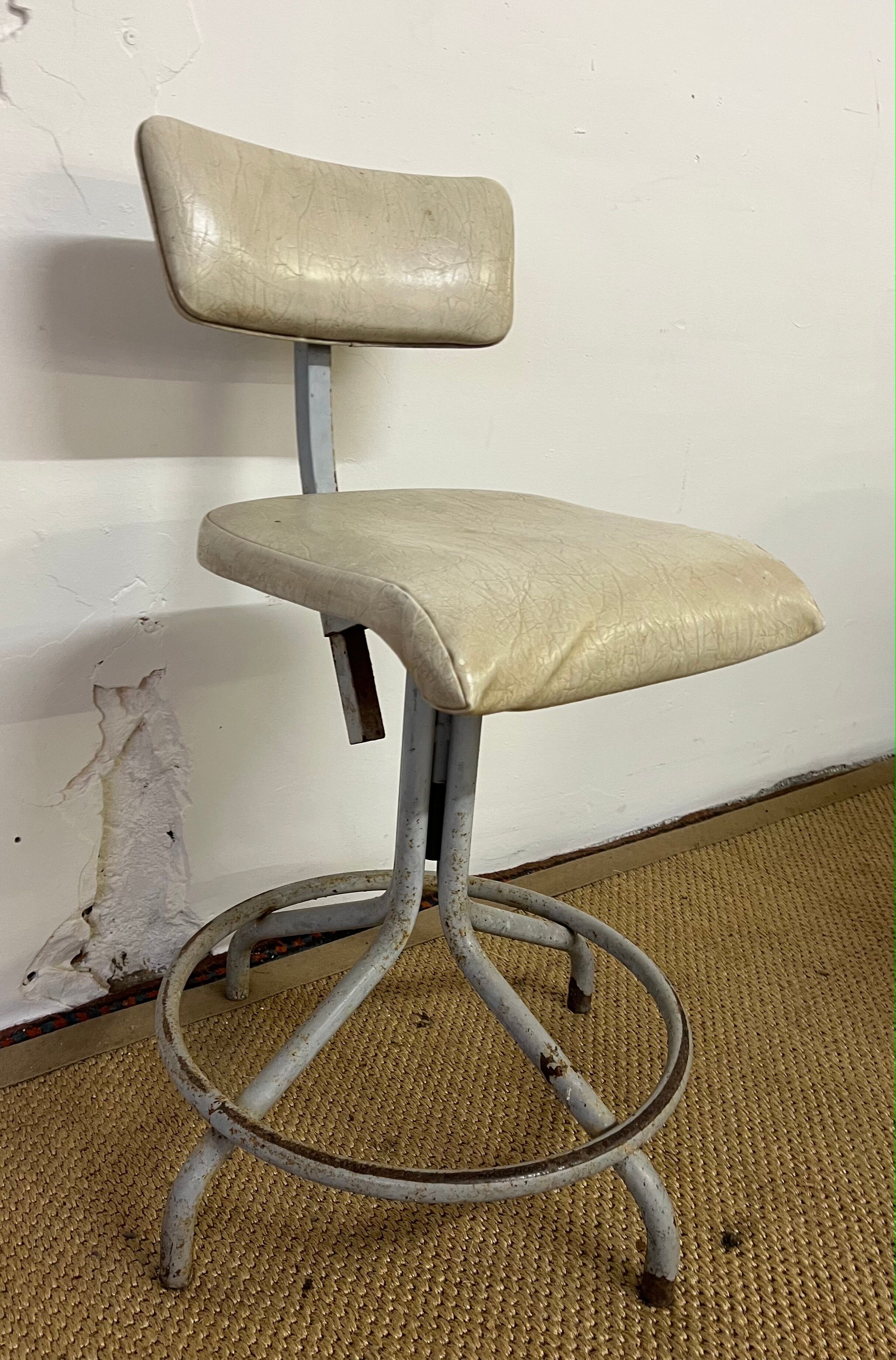 Old industrial workshop chair