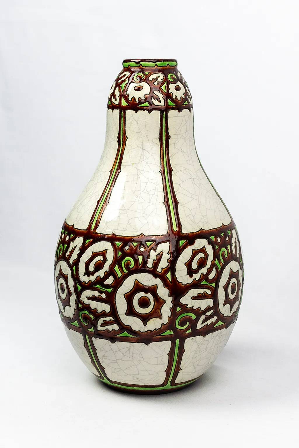 Vase Charles Catteau - Boch Frères Keramis – crackled earthenware, decoration 983