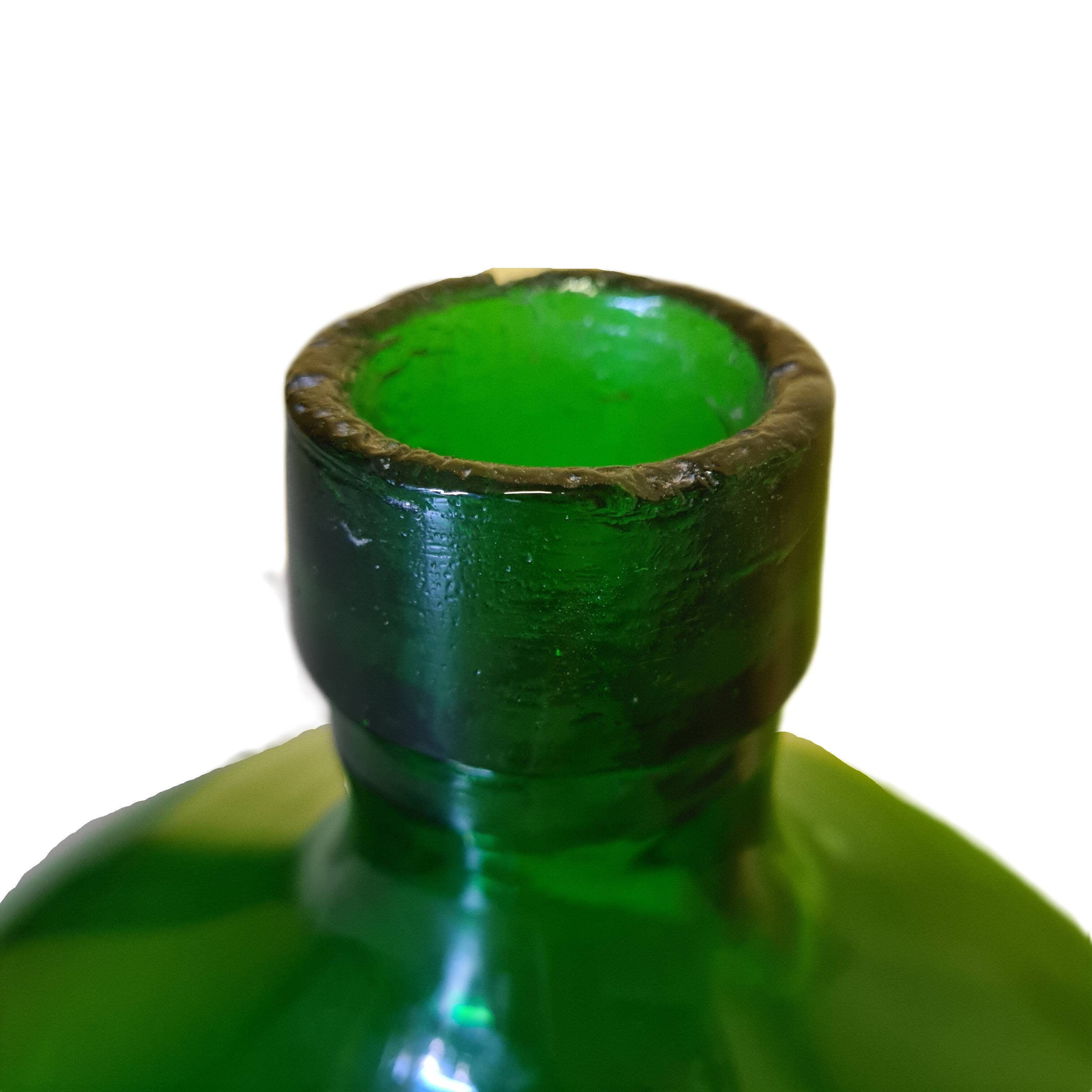Small Model Green Glass Yeast Bottle, 1950s