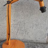 Articulated wooden lamp