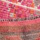 Hot Pink Turkish Runner Rug, Vintage Boho Hallway Carpet, 83x353 Cm