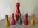 Set of old wooden bowling alleys