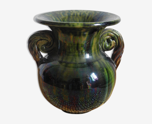 Vase céramique Vallauris Vallis Aurea déco vintage