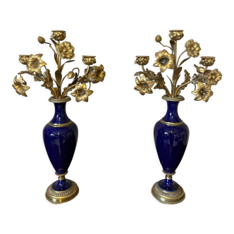 Pair of Sevres candelabras