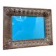 Antique Metal Picture Frame in Baroque style convex glass
