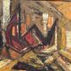 Original Swedish Oil on Panel – “Komposition” by Kenneth Larsson – Signed