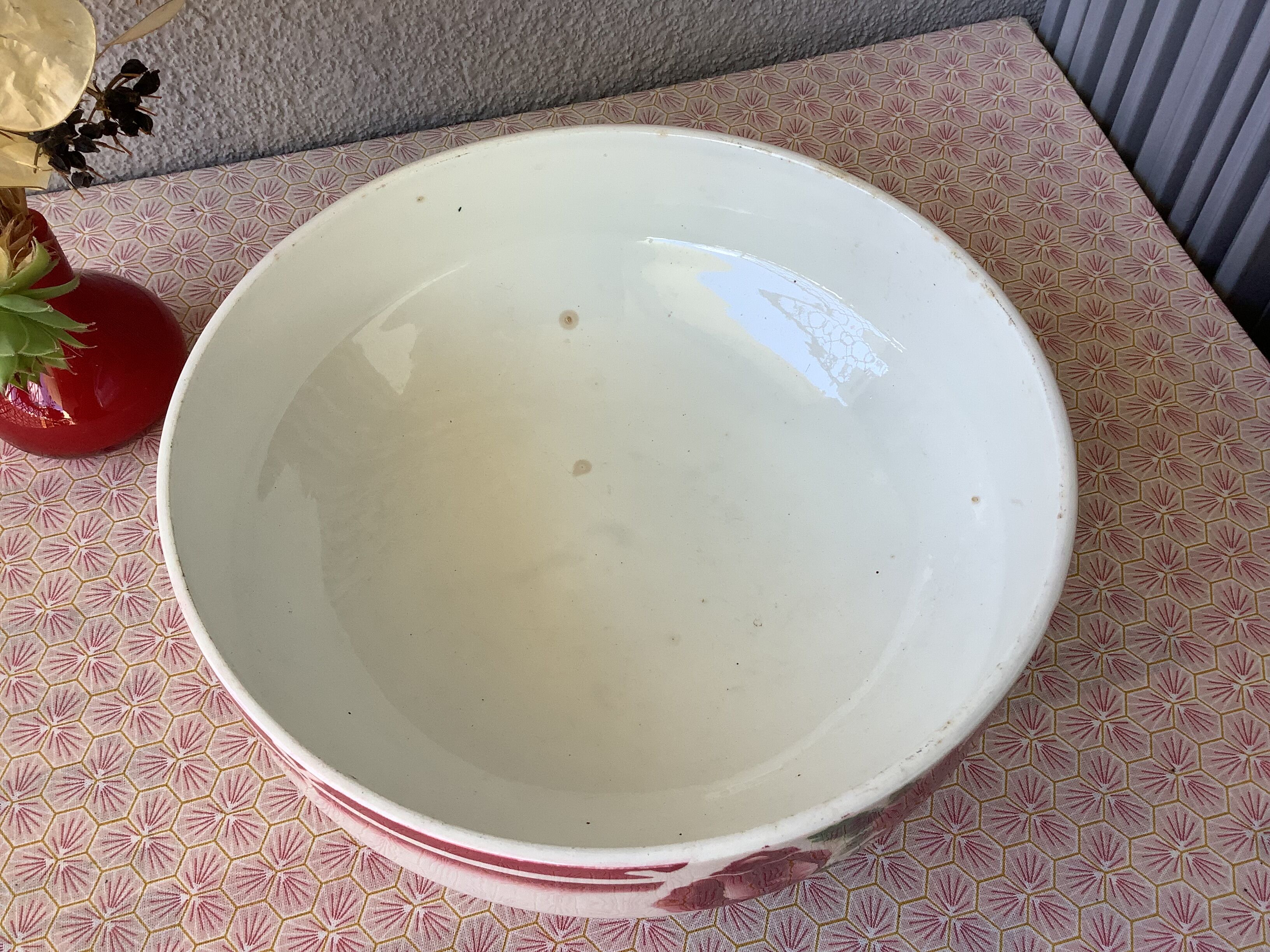 Salad bowl Digoin Cibon Ironstone floral decoration