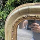 Louis Philippe period mirror with 19th gold leaf