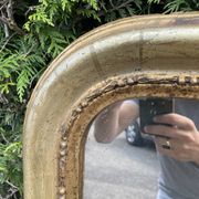 Miroir époque Louis Philippe à la feuille d’or 19eme