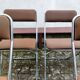Chaises pliantes chrome et tissu