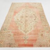 5x8 Peach Red Cream Turkish Rug, 240x164Cm SK 19201