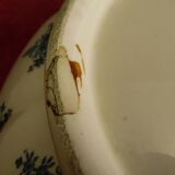 Plat rond creux saladier en faience de Gien modèle Cachemire
